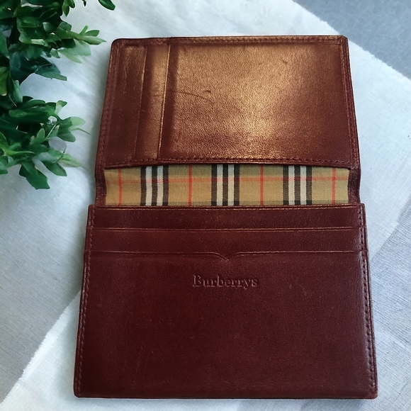 Burberrys VTG Bifold Card Wallet in EUC with COA - Picture 2 of 12